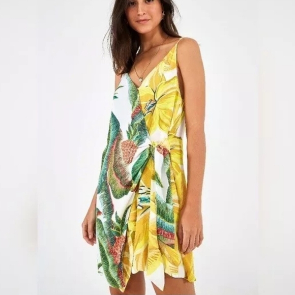 NWT Farm Rio Azalea Forrest Mini Wrap Dress Women's Size Small - Picture 1 of 15